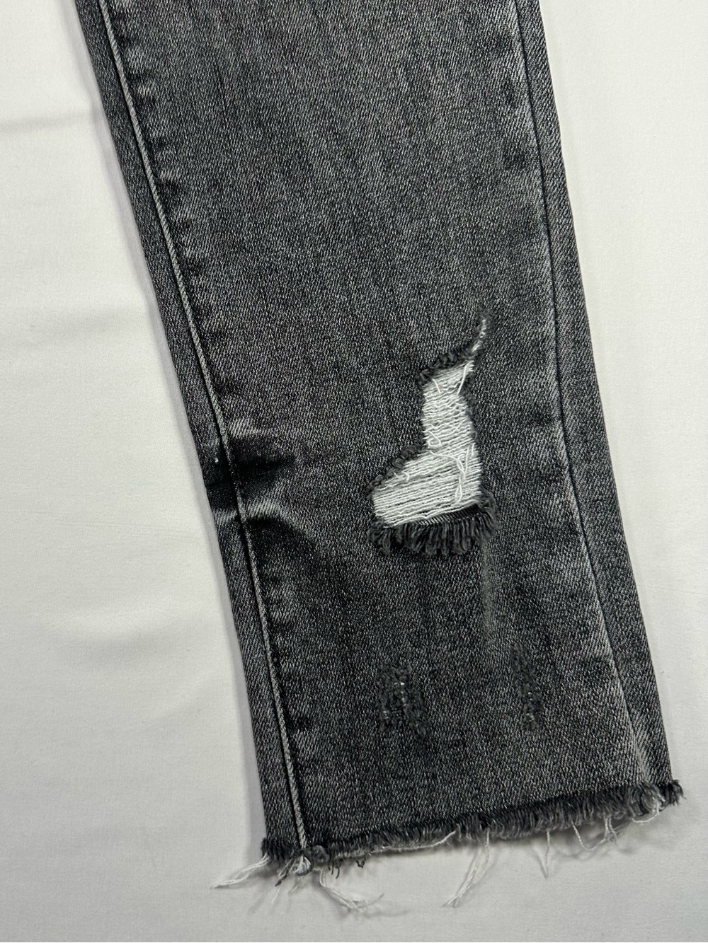 Vervet Blue Distressed Stone Wash Grey Skinny Jeans  Size 28 Stretch Moto Grunge - Picture 2 of 9